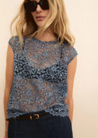 Emme Marella Top Donna Emieareovia Indaco 2615161014200 001 EMME MARELLA 