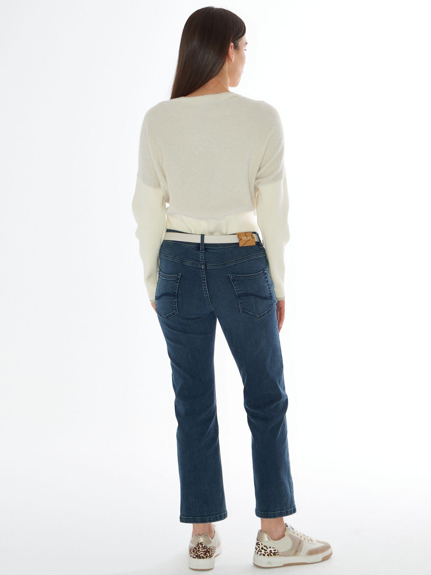 Yes Zee Cardigan Corto Donna Avorio M092 IS00 0157 YES ZEE 