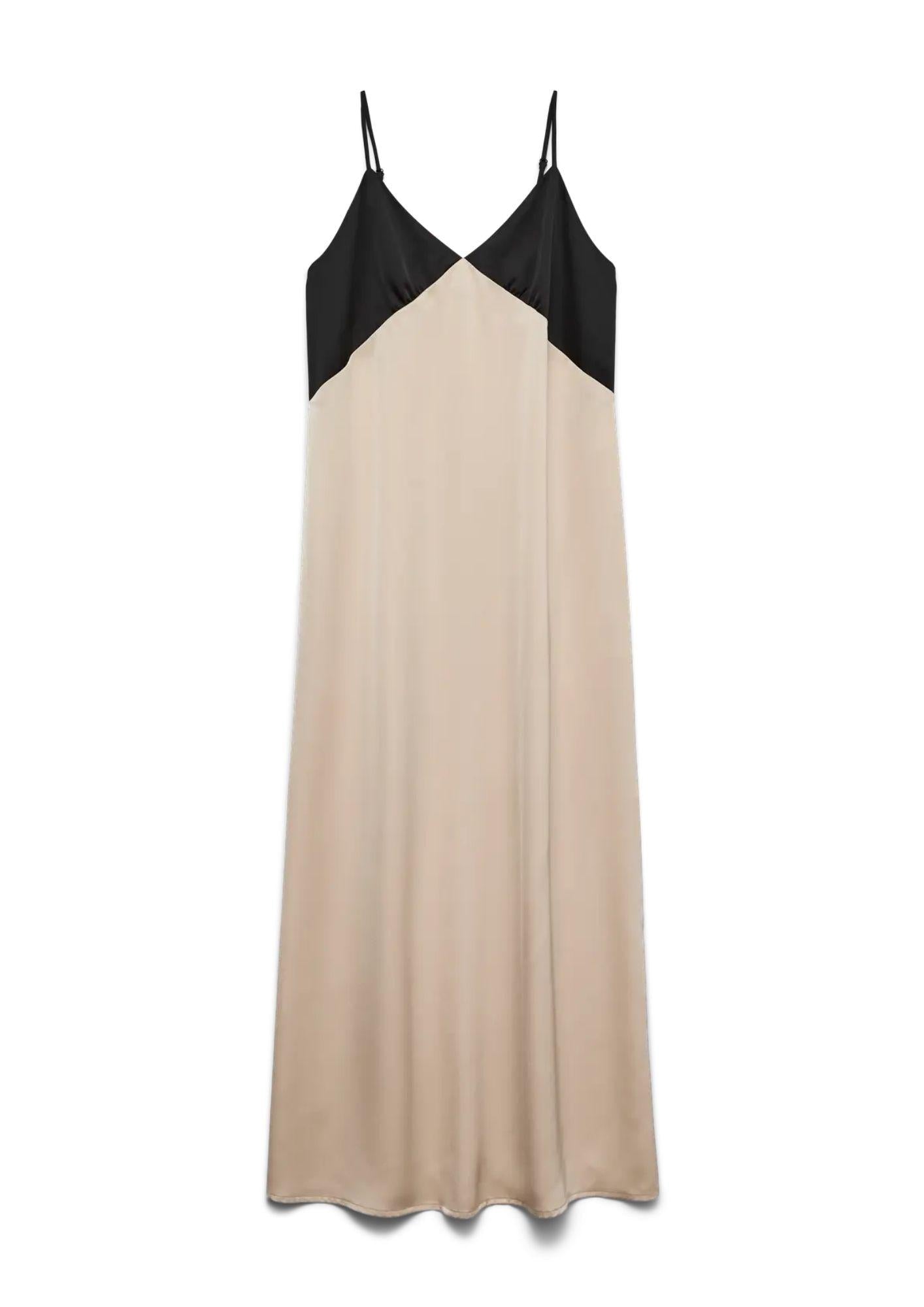 Vero Moda Abito Donna Joi Nero e Grigio Cemento 10341488 Black CEMENT CONTRAST VERO MODA 