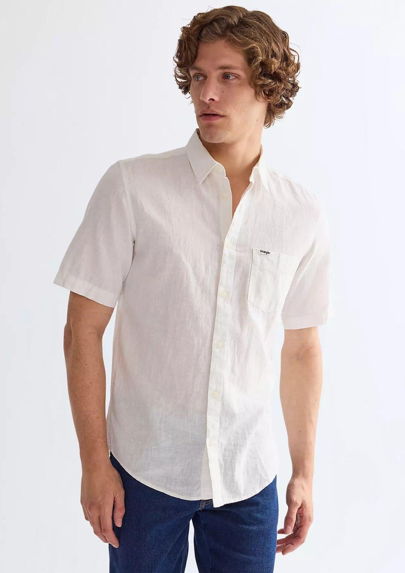 Wrangler Camicia Uomo Bianca 112362728 WHITE WRANGLER 