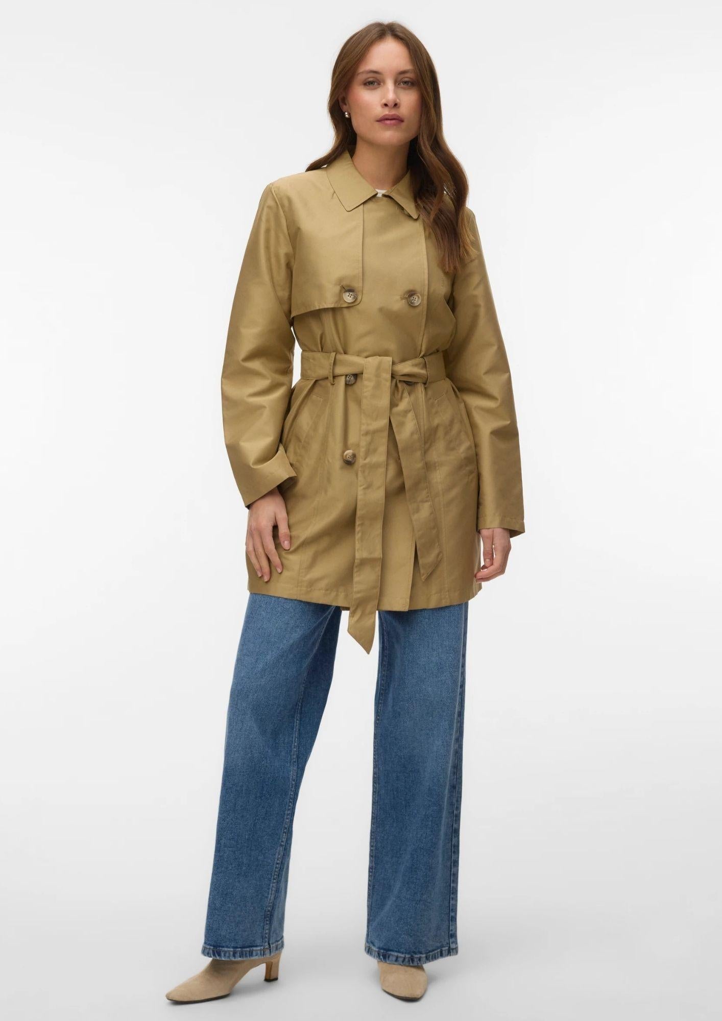 Vero Moda Trench Donna Gella Marrone Kelp 10338949 Kelp VERO MODA 