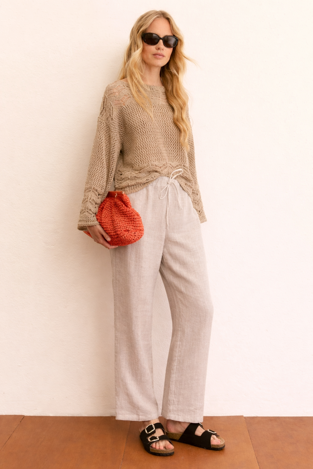 Emme Marella Pantalone Donna Emmsauna Ecru 2615131232200 004 EMME MARELLA 