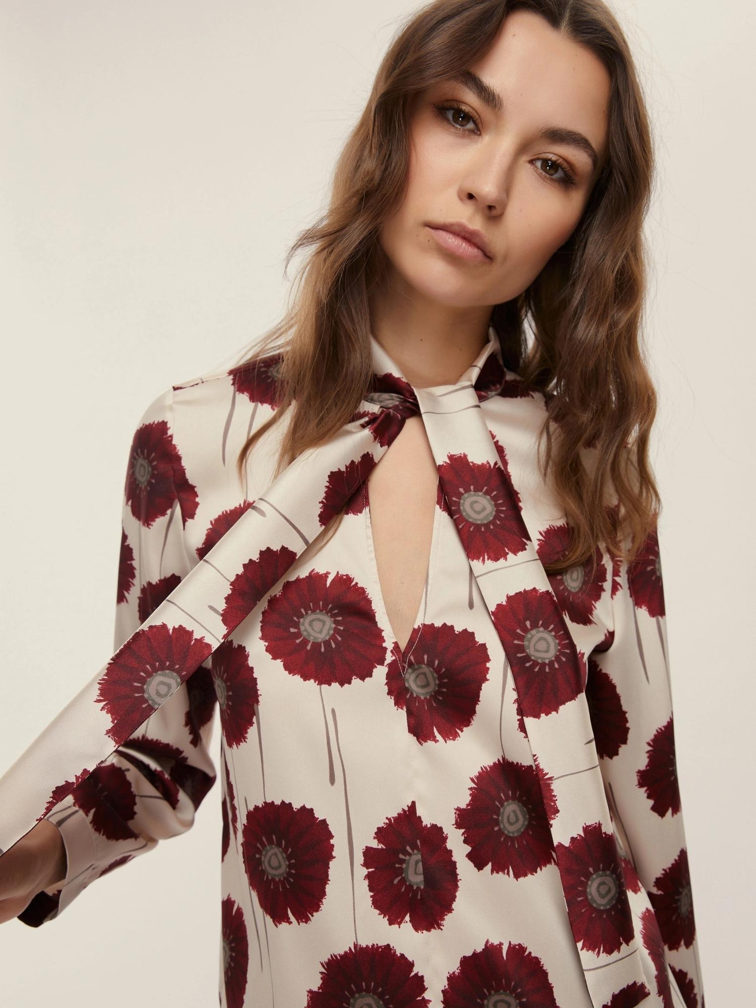 Emme Marella Blusa in twill stampato Donna Fulvia Panna 2525116141200 006 EMME MARELLA 