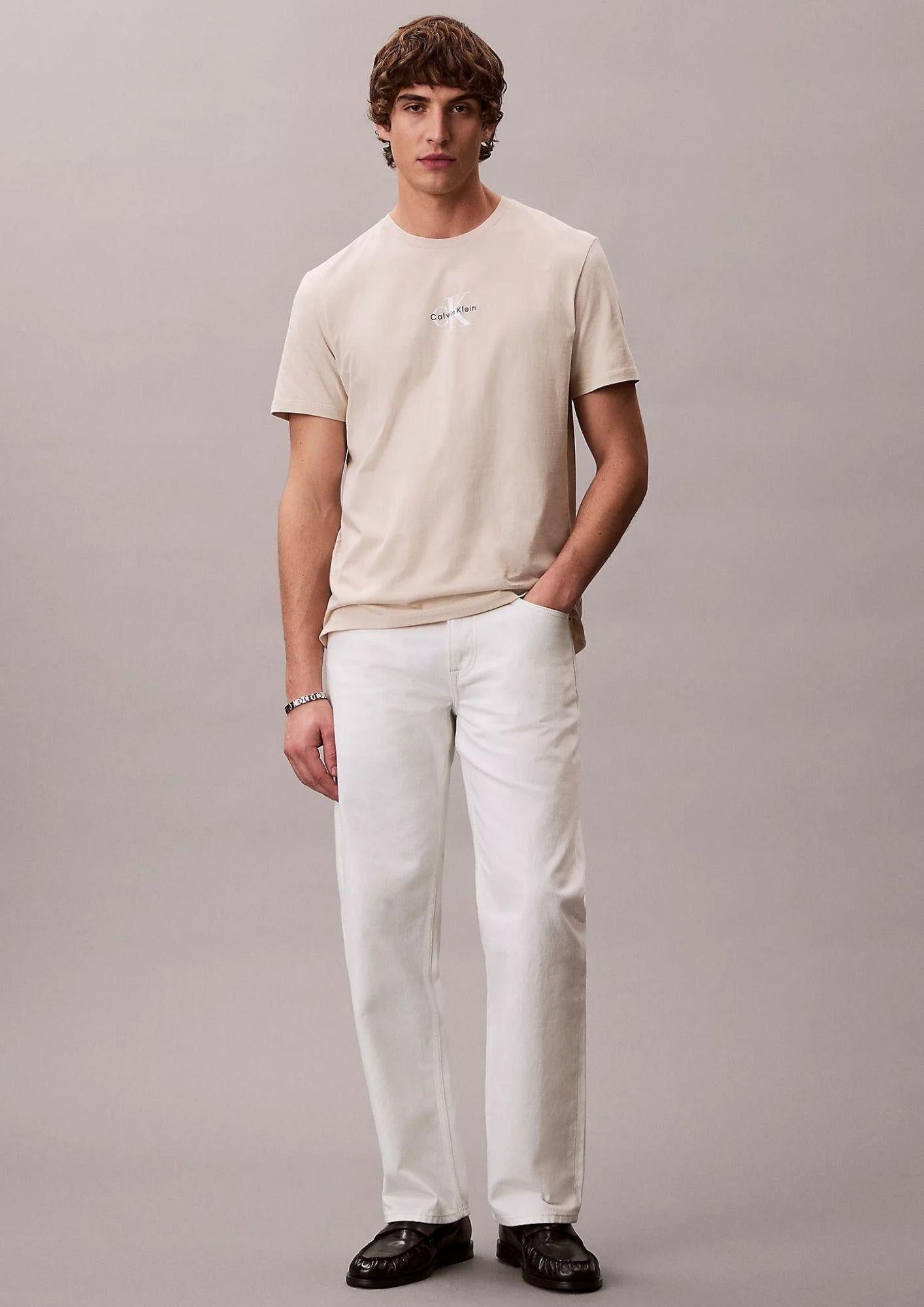 Calvin Klein T-Shirt Uomo Beige LV04RB866G 2JX CALVIN KLEIN 