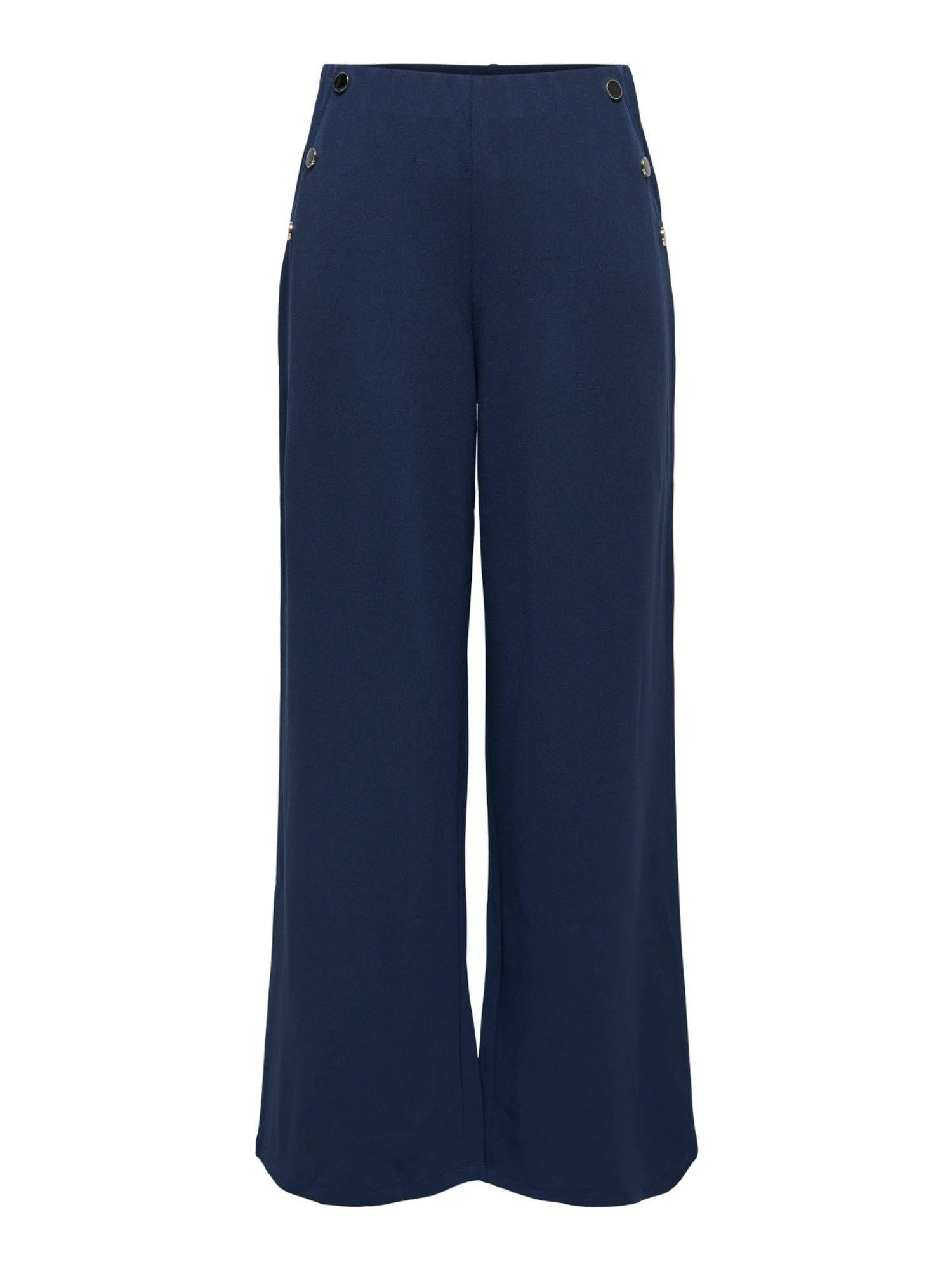 Jacqueline De Yong Pantaloni Donna Blu Jdygeggo 15343979 Black Iris JACQUELINE DE YONG 