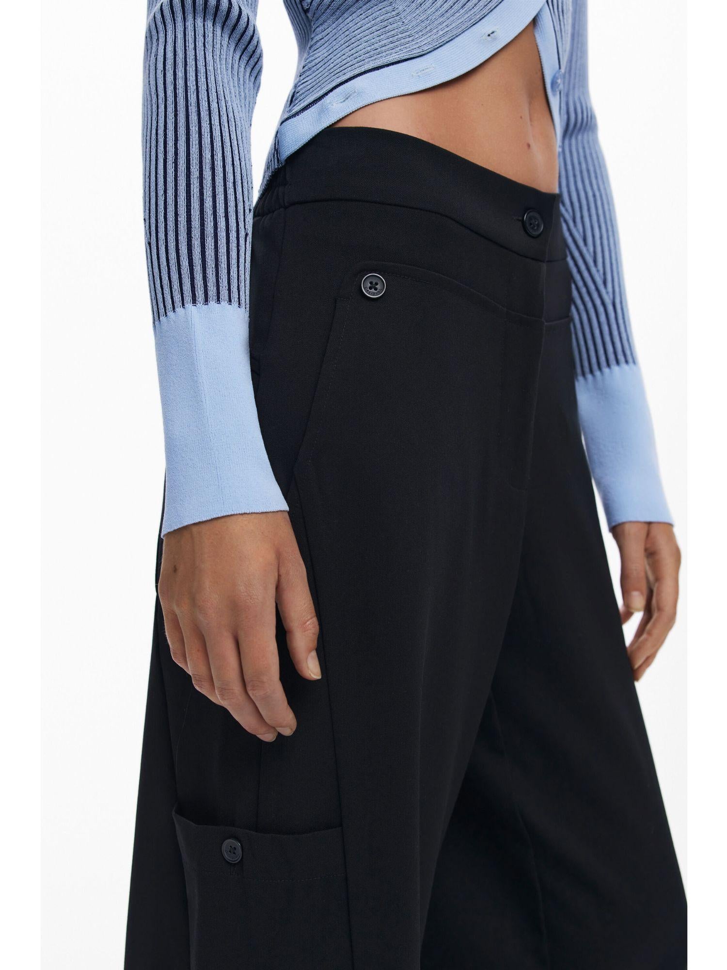 Desigual Pantaloni sartoriali Balloon Donna Nero 25WWPW06 2000 DESIGUAL 