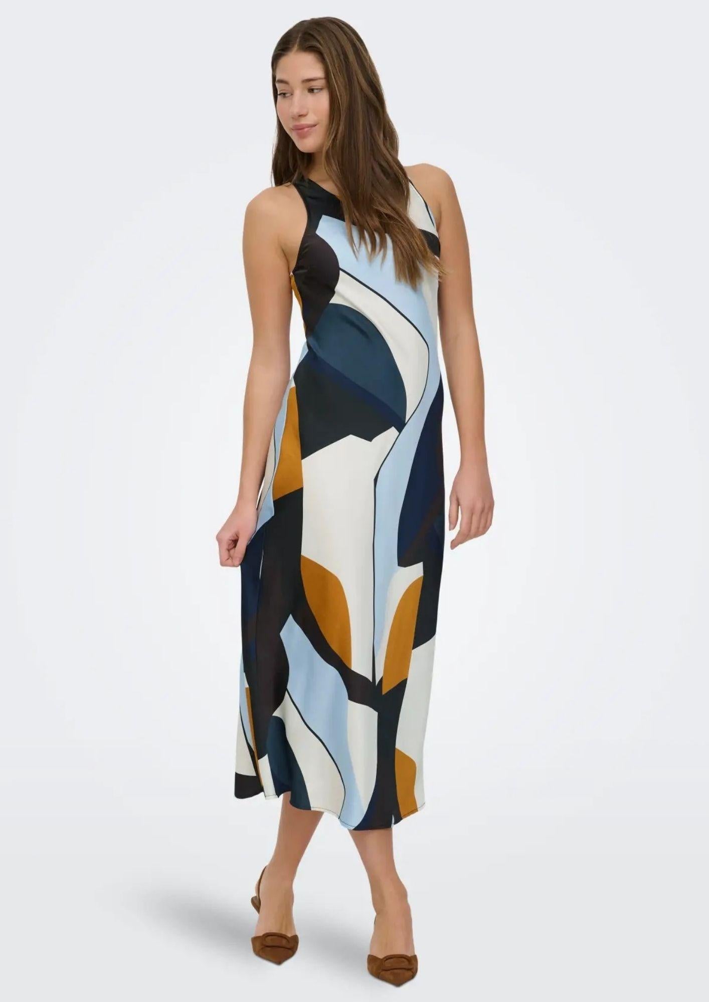 Only Abito Donna Chigo Blu Fantasia 15354751 Navy Blazer ONLY 