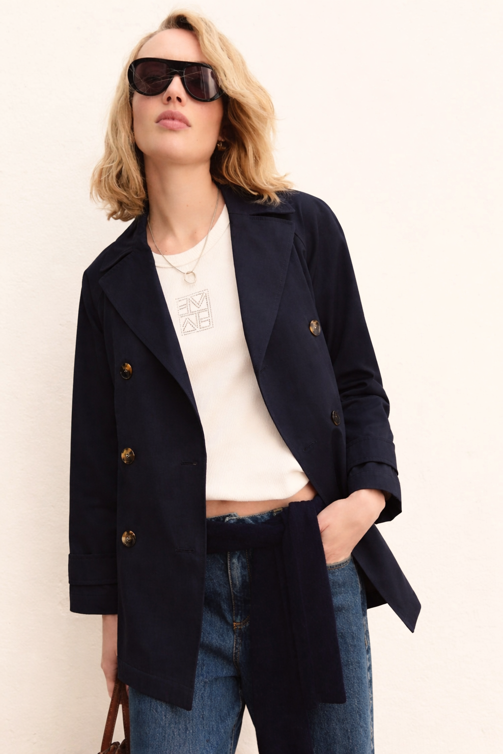 Emme Marella Impermeabile Donna Emmsottile Blu 2615021121200 008 EMME MARELLA 