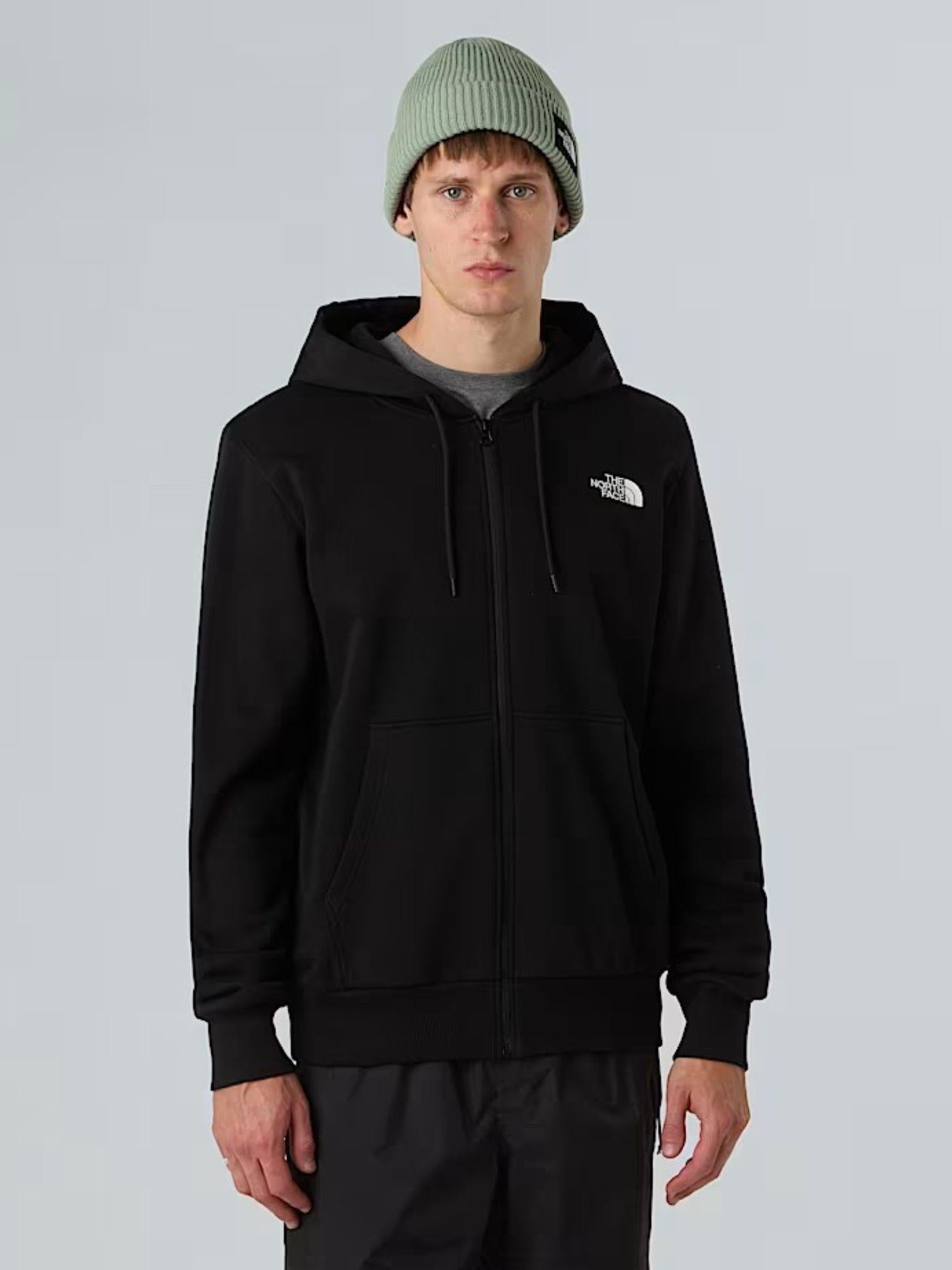 The North Face Felpa Uomo Simple Dome Con Cappuccio e Cerniera Integrale Nero NF0A89FD JK3 THE NORTH FACE 