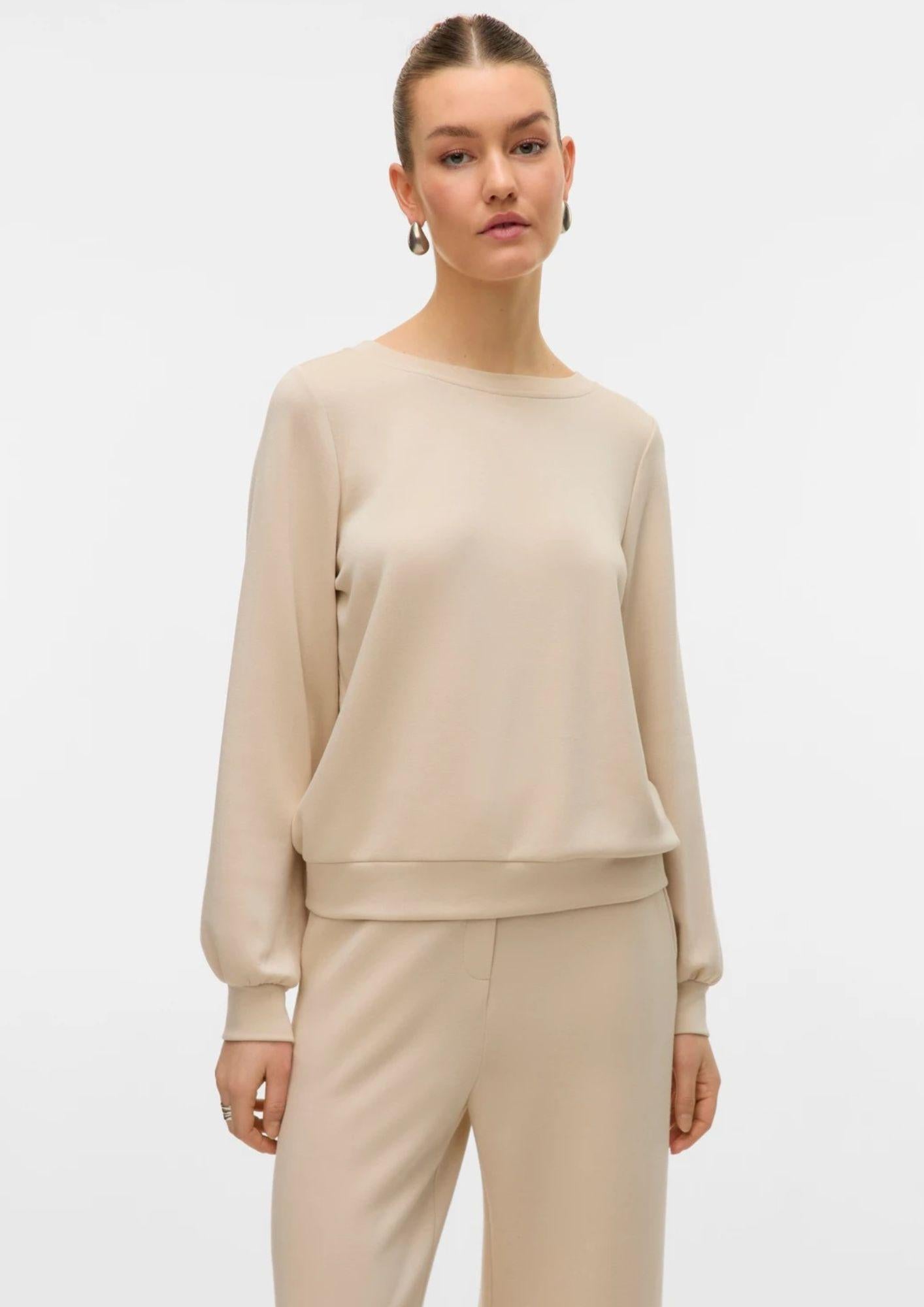 Vero Moda Felpa Donna Hali Beige 10331752 Pumice Stone VERO MODA 