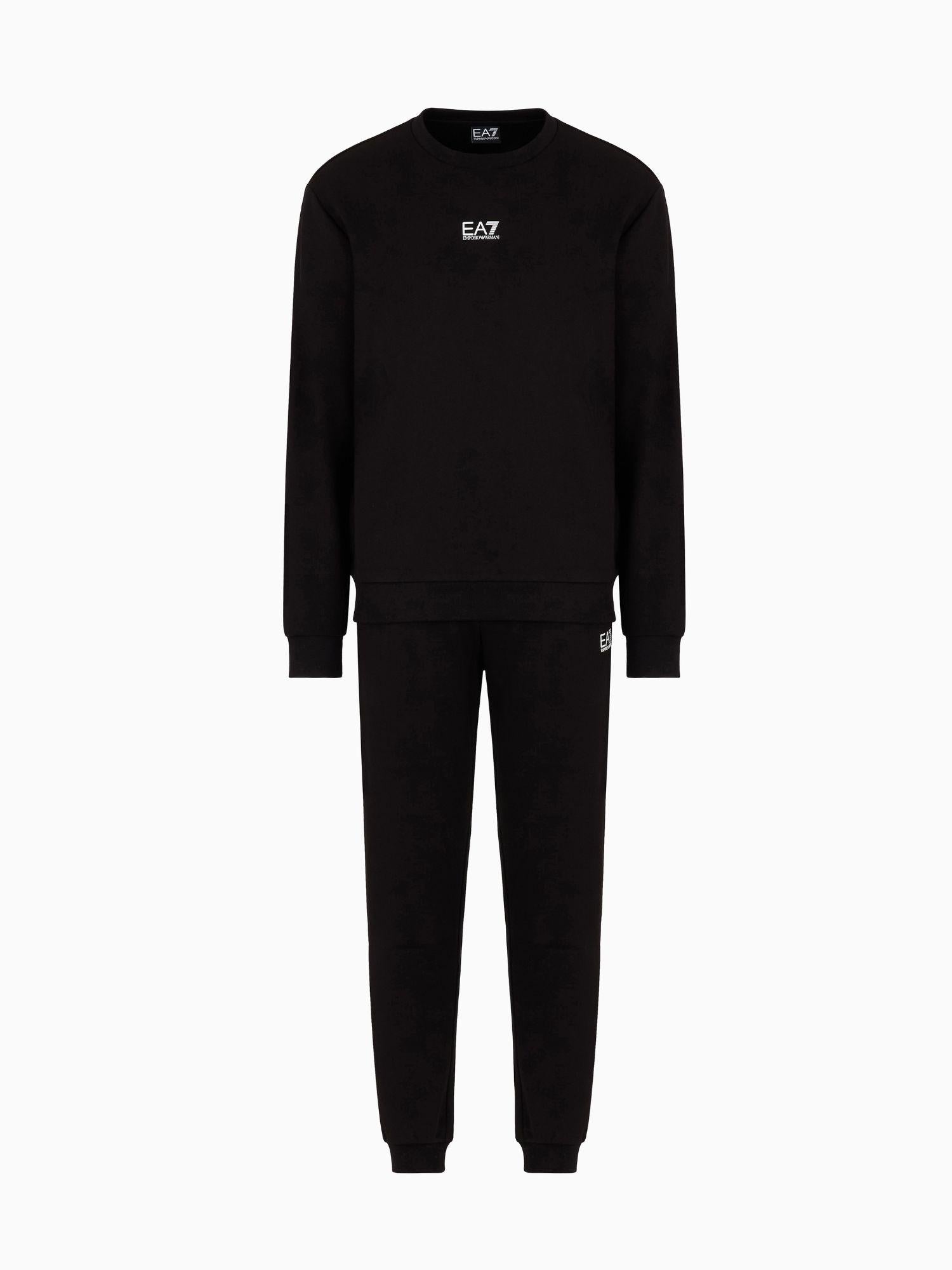 EA7 Emporio Armani Tuta Core Identity in misto cotone Uomo Nero 8NPV66 PJVTZ 1200 EA7 EMPORIO ARMANI 