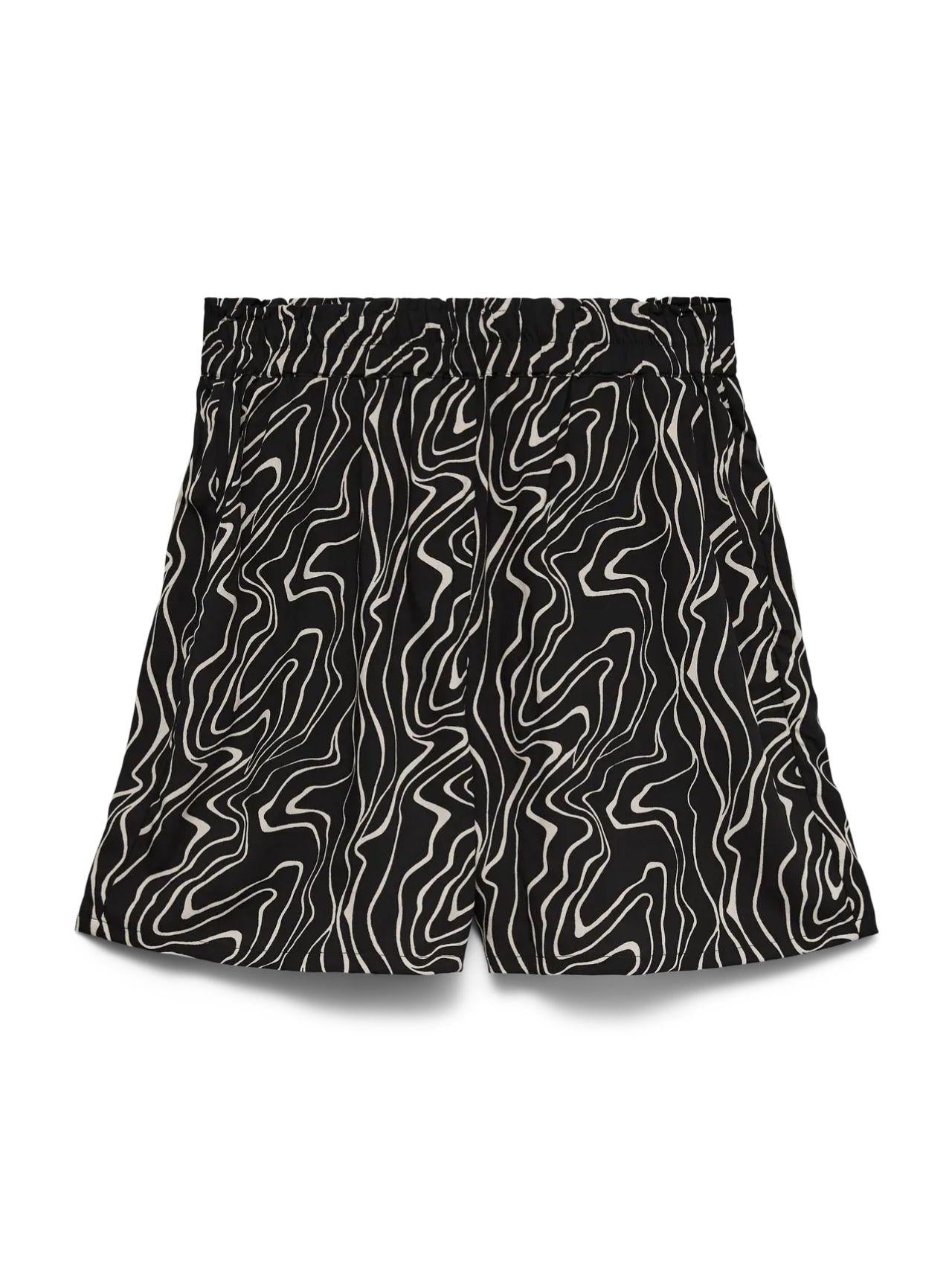 Vero Moda Shorts Donna Easy Neri Stampa Dana 10308012 Black Dana VERO MODA 