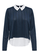 Jacqueline De Yong Top Donna Tonsy Blu 15356685 Total Eclipse CLOUD DANCER JACQUELINE DE YONG 