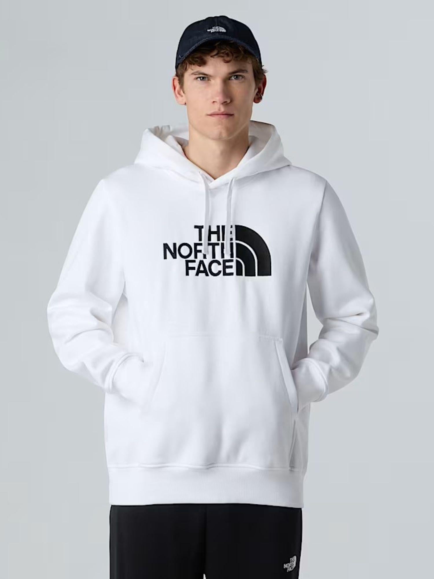 The North Face Felpa con cappuccio Drew Peak Uomo TNF White TNF Black NF0A89EM LA9 THE NORTH FACE 
