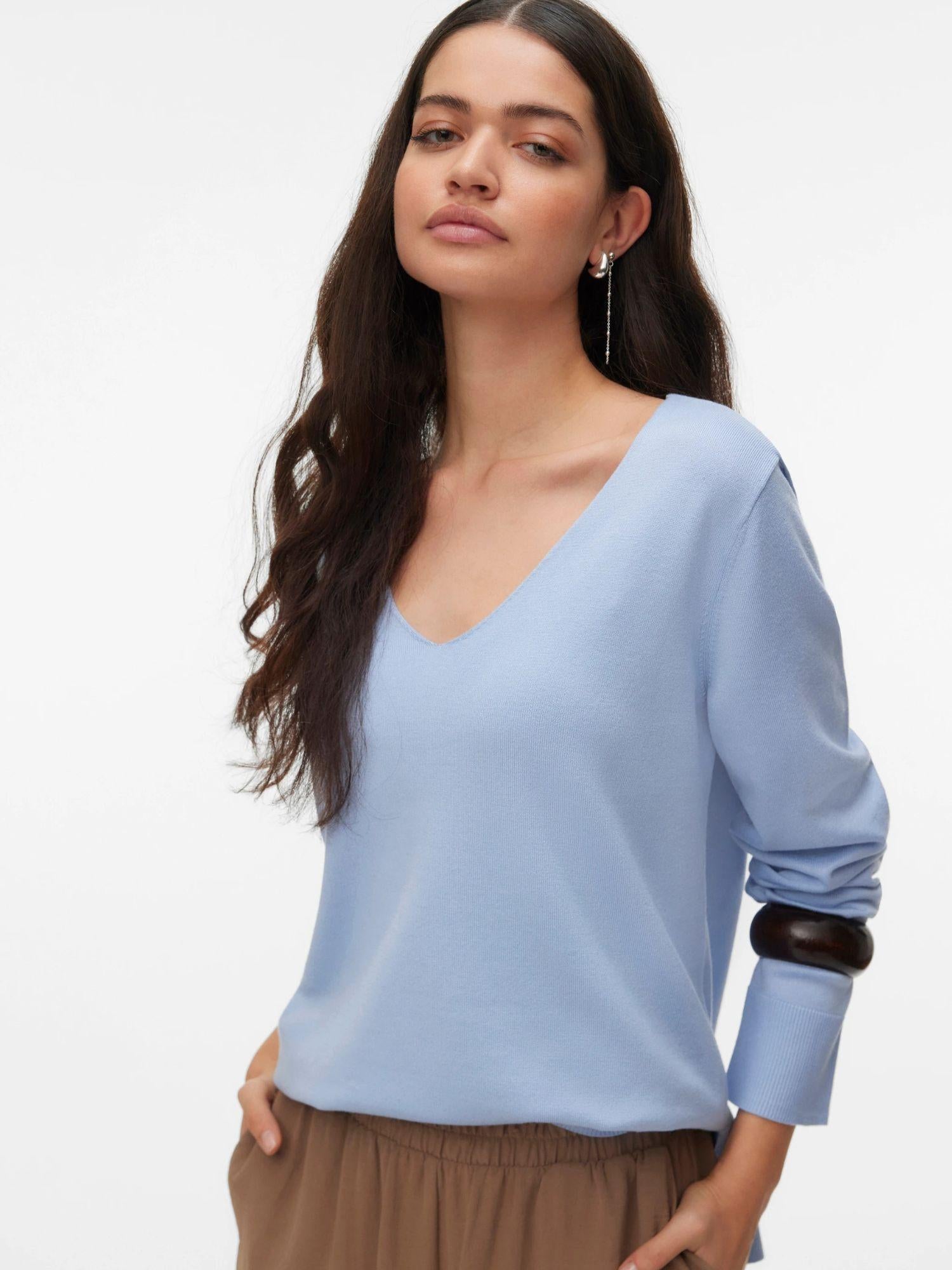 Vero Moda Maglia Donna Brunnera Blue VMSilje 10320451 Brunnera Blue VERO MODA 