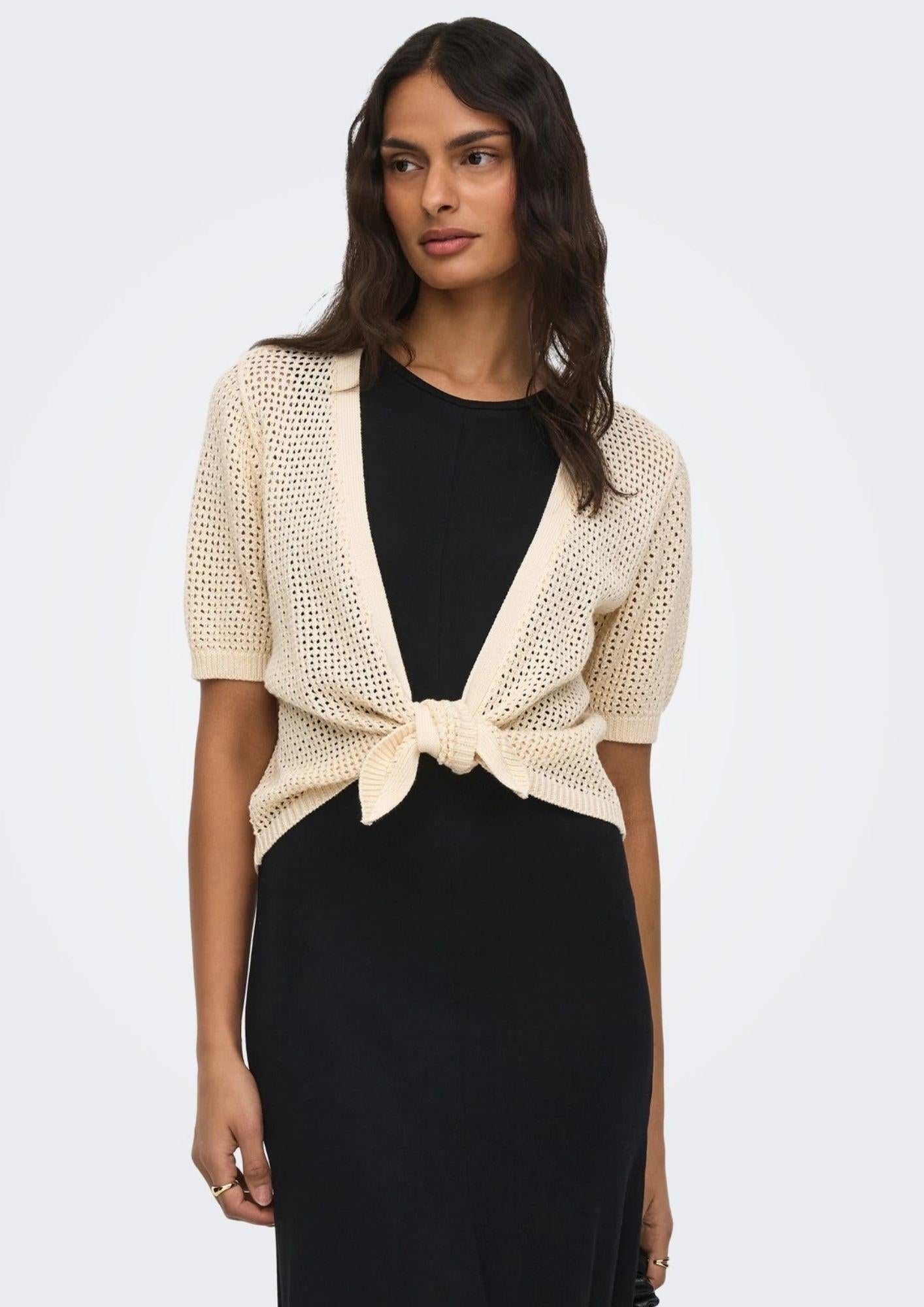 Jacqueline De Yong Cardigan Donna Grigio Betulla<BR/> 15288629 Birch JACQUELINE DE YONG 