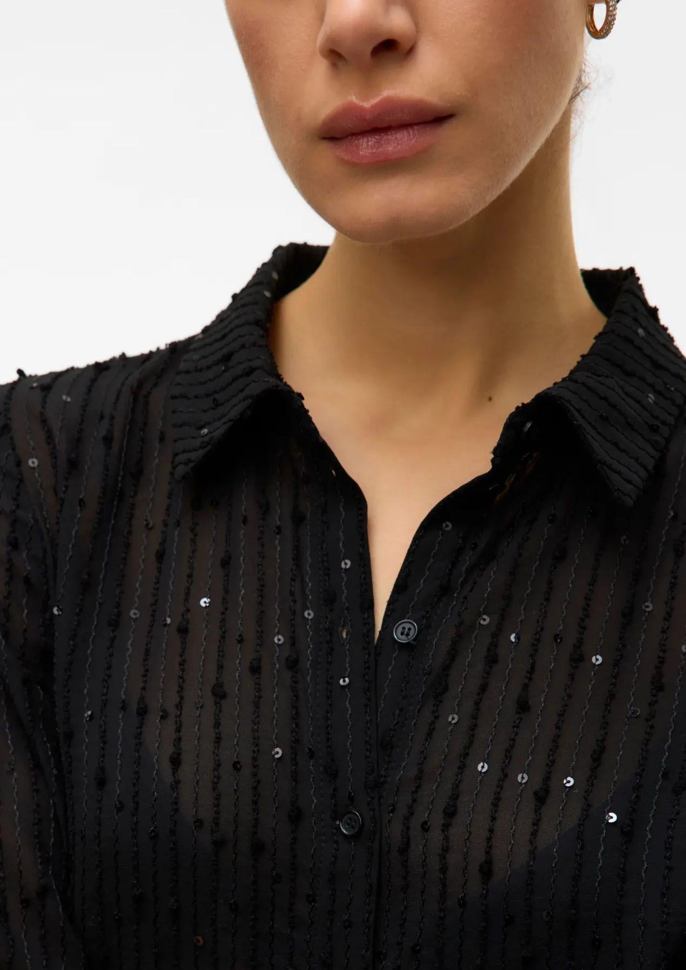Vero Moda Camicia Donna Finola Nera 10332551 Black VERO MODA 