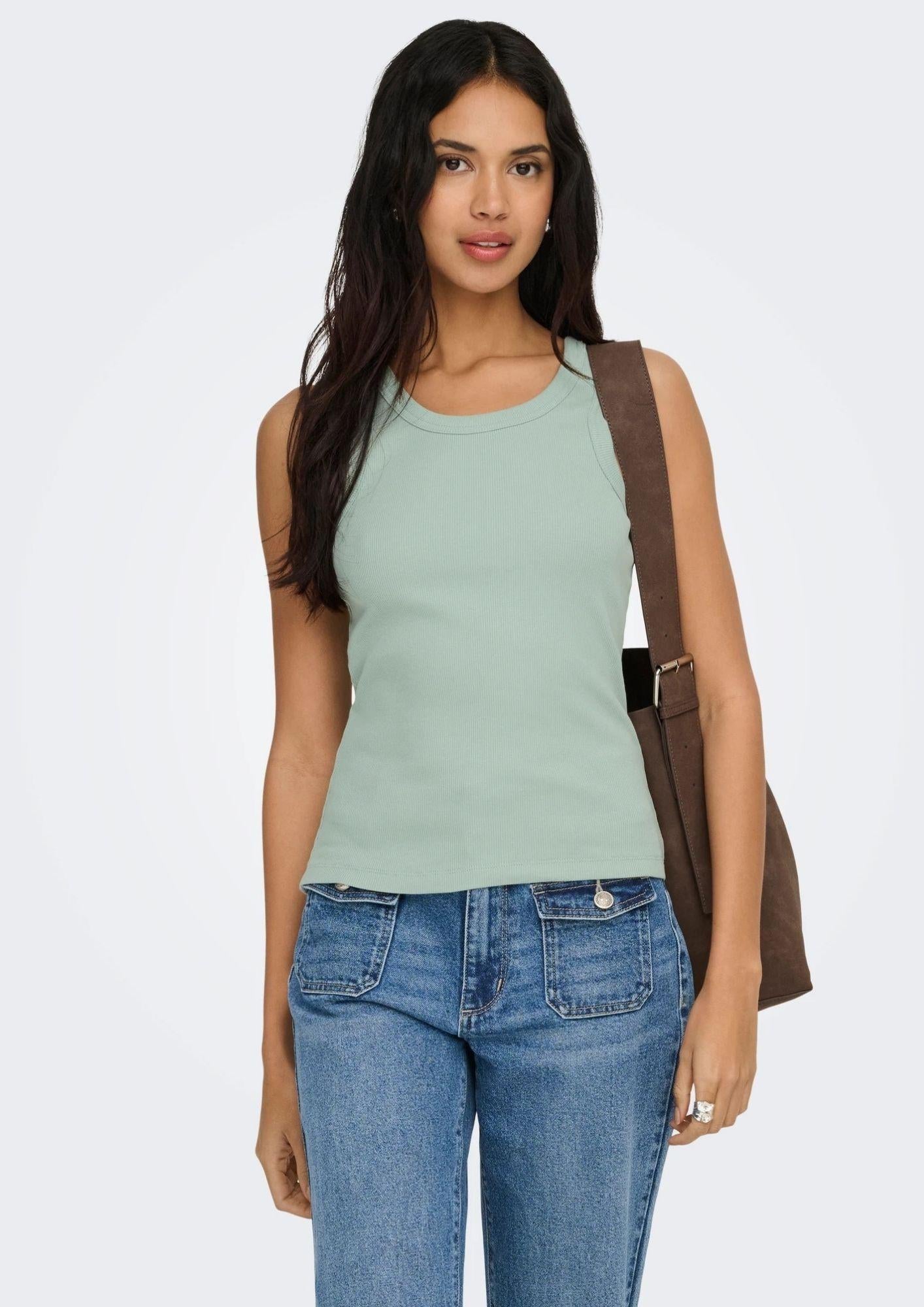 Only Canottiera Donna Val Verde 15371705 Jadeite ONLY 