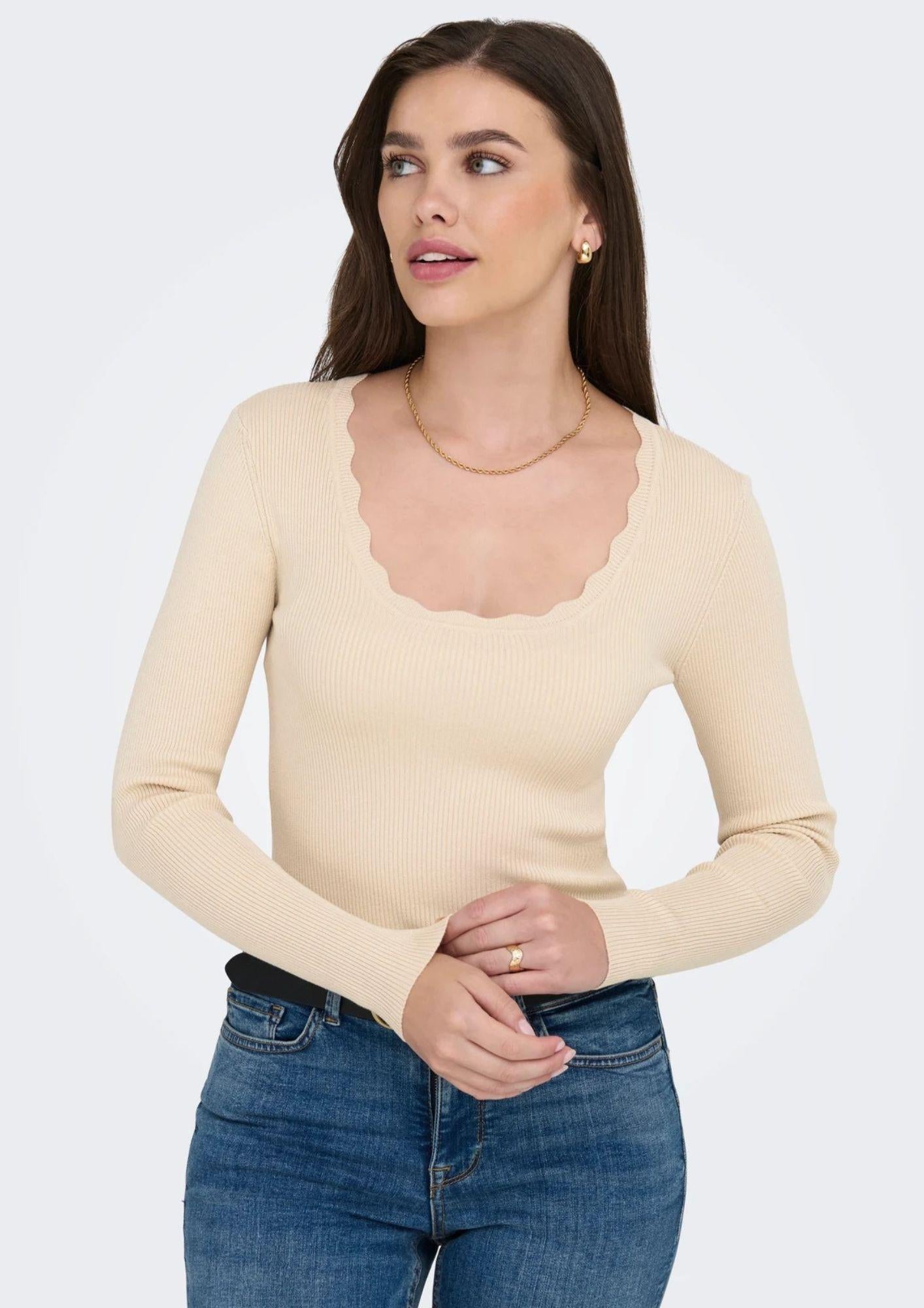 Jacqueline De Yong Pullover Donna Nanna Beige 15355459 Birch JACQUELINE DE YONG 