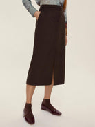 Emme Marella Gonna a tubino stretch Donna Dritto Testa di moro 2525776011200 005 EMME MARELLA 