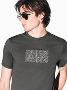Armani Exchange T-Shirt Uomo Grigia Slim Fit in Jersey di Cotone Classico XM002784 AF10356 U8144 ARMANI EXCHANGE 