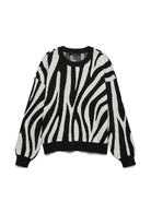Vero Moda Pullover Donna Siljeanimal Nero Animalier 10330808 Birch W. BLACK VERO MODA 