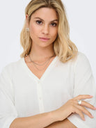 Jacqueline De Yong Camicia Donna Bianco Jdylion 15225654 Cloud Dancer JACQUELINE DE YONG 