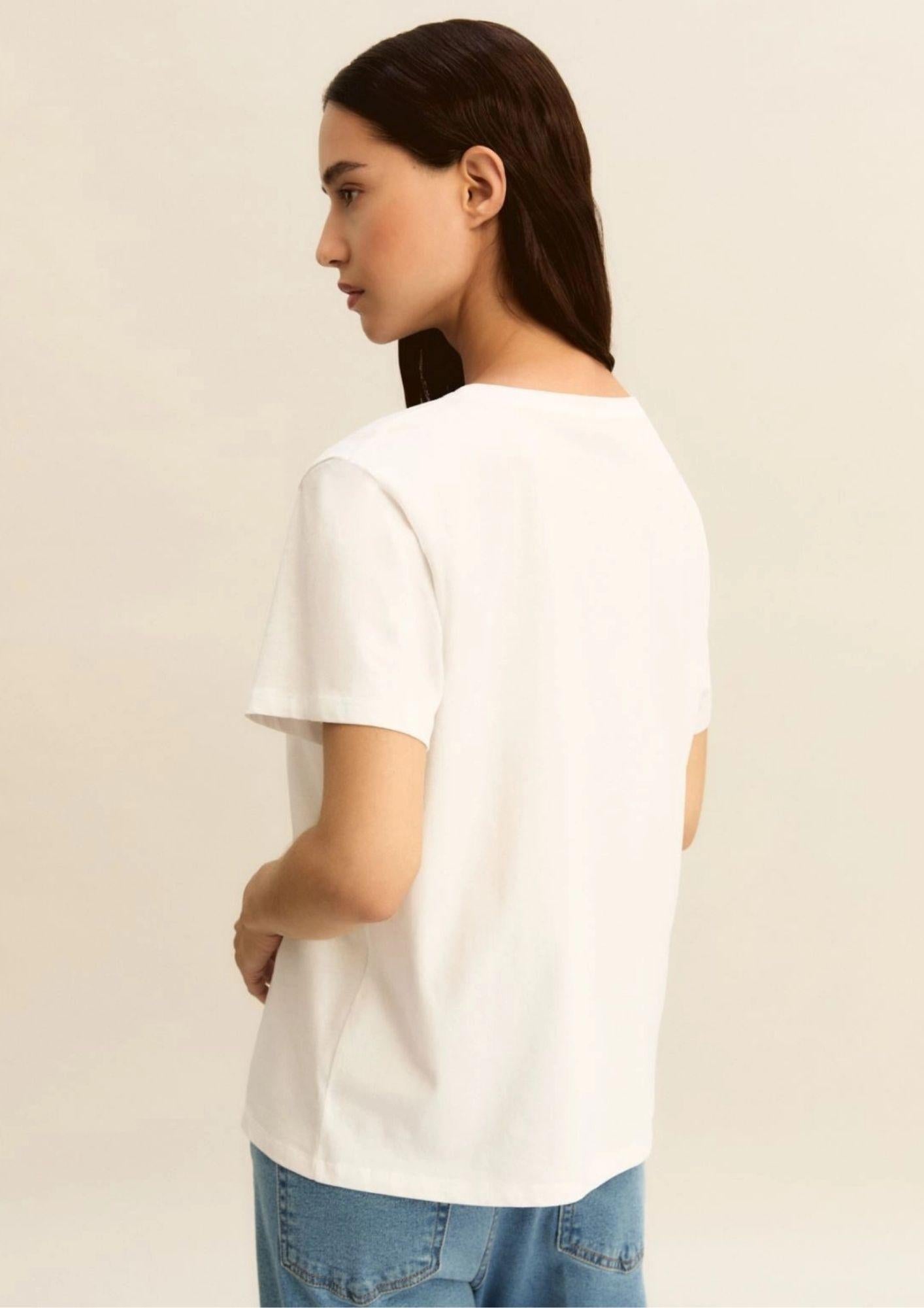 Emme Marella T-Shirt Donna Bianca Stampa Rosso Geometrico 2615971051200 004 EMME MARELLA 