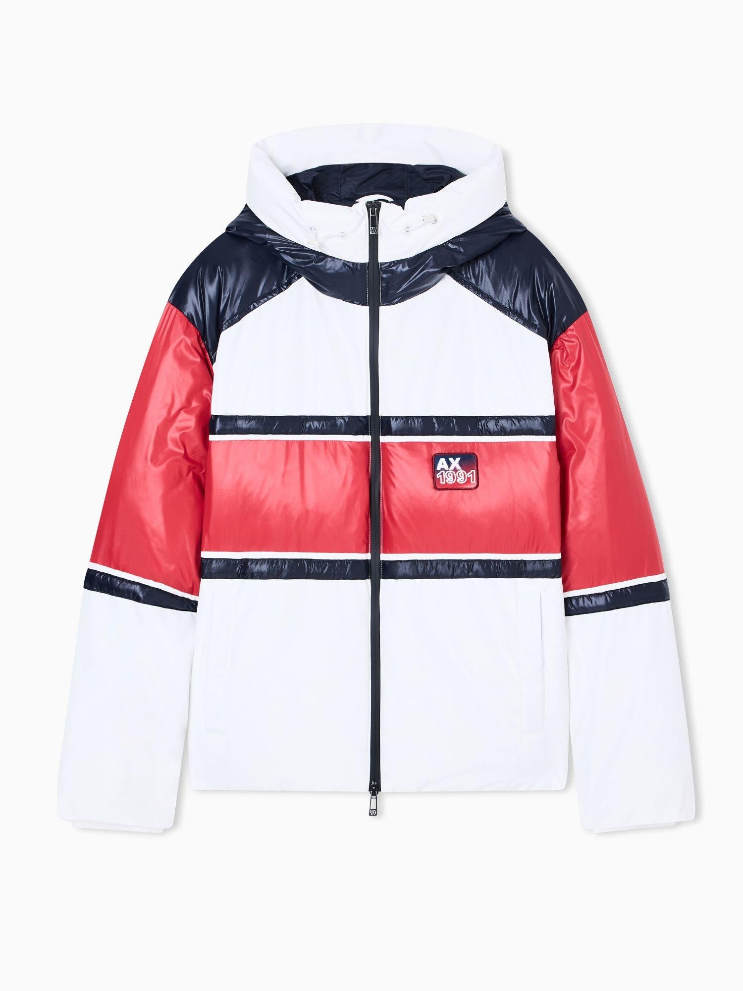 Armani Exchange Giubbotto con bande a contrasto Uomo Bianco XM001495 AF16649 M0055 ARMANI EXCHANGE 