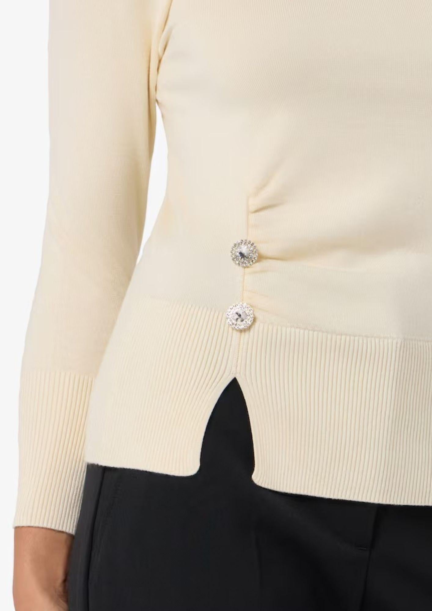 Emme Marella Maglia Donna Damiana Bianco Lana 2525366041200 001 EMME MARELLA 