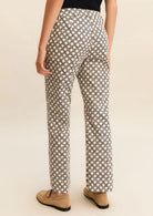 Emme Marella Pantalone Donna Emmclassi Bianco Lana FAntasia Geometrica 2615131201200 001 EMME MARELLA 