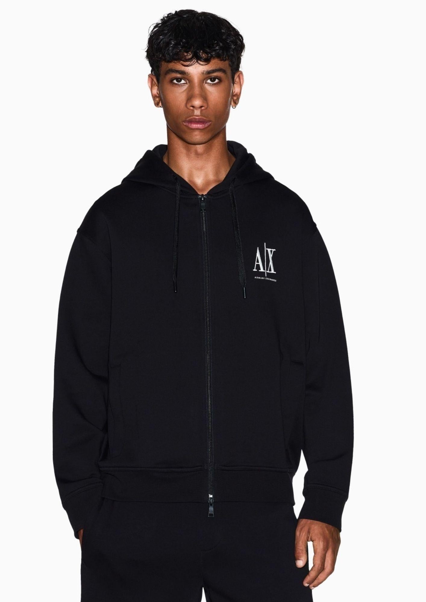 Armani Exchange Felpa Uomo Nera XM000371 AF10818 UC001 ARMANI EXCHANGE 