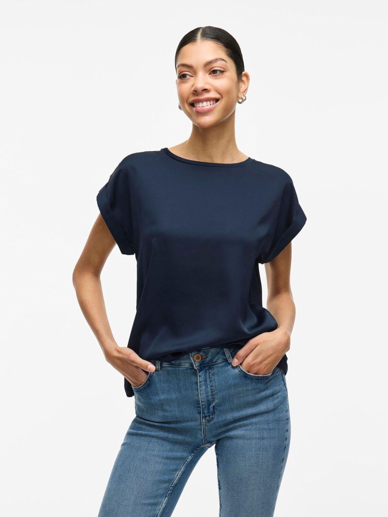 Vila Top Donna Navy Blazer Viellette 14059563 Navy Blazer VILA 