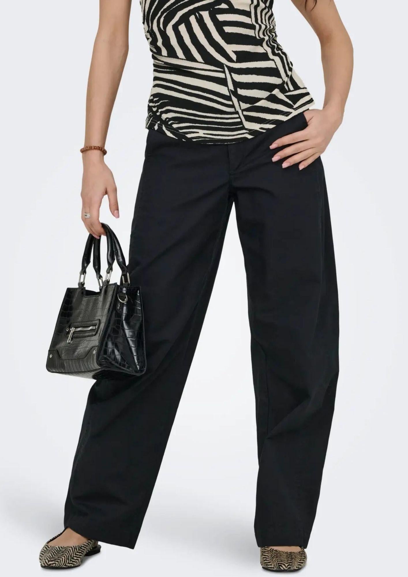 Jacqueline De Yong Pantalone Donna Nero 15367918 Black JACQUELINE DE YONG 