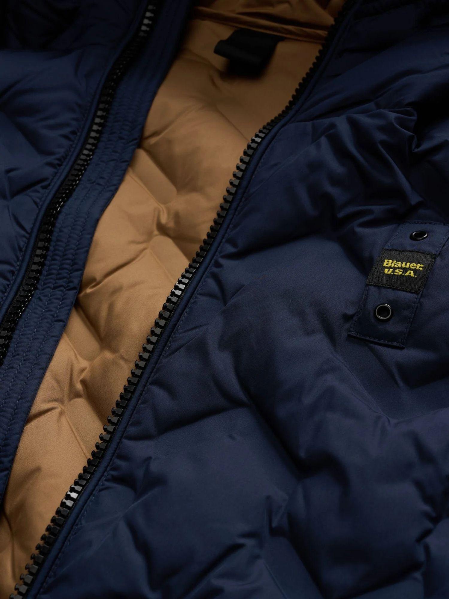 Blauer Piumino ad angoli Piery Uomo Blu interno tabacco BLUC03233 7308 888 BLAUER 