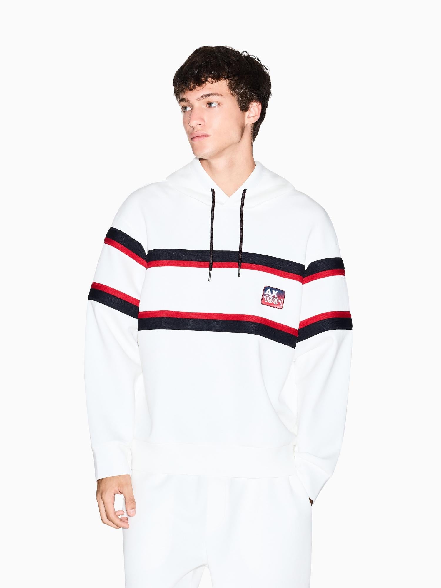 Armani Exchange Felpa con cappuccio Uomo Bianco XM001398 AF13047 U0009 ARMANI EXCHANGE 