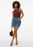 Vero Moda Shorts Donna Kathy Blu Denim Medio 10344814 Medium Blue Denim VERO MODA 