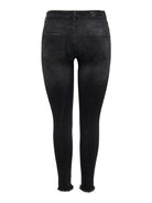 Only Jeans Donna Blush A Vita Media Skinny Fit Black Denim 15157997 Black Denim ONLY 