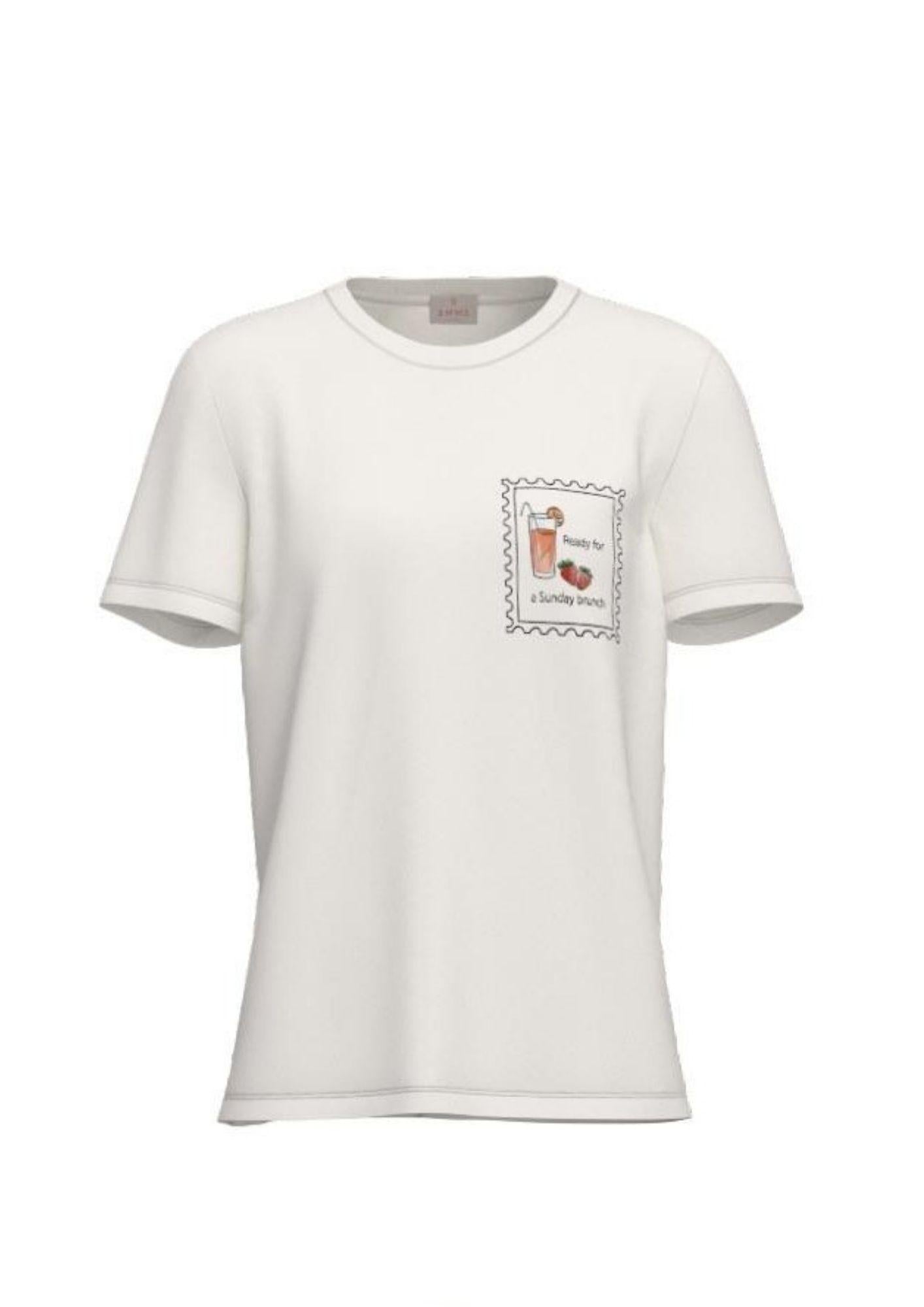 Emme Marella T-Shirt Donna Emmgola Bianca Stampa Brunch 2615971072200 001 EMME MARELLA 