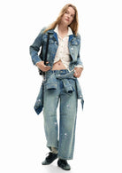 Desigual Jeans Donna Denimshine Blu Denim Chiaro 26SWDD36 5053 DESIGUAL 