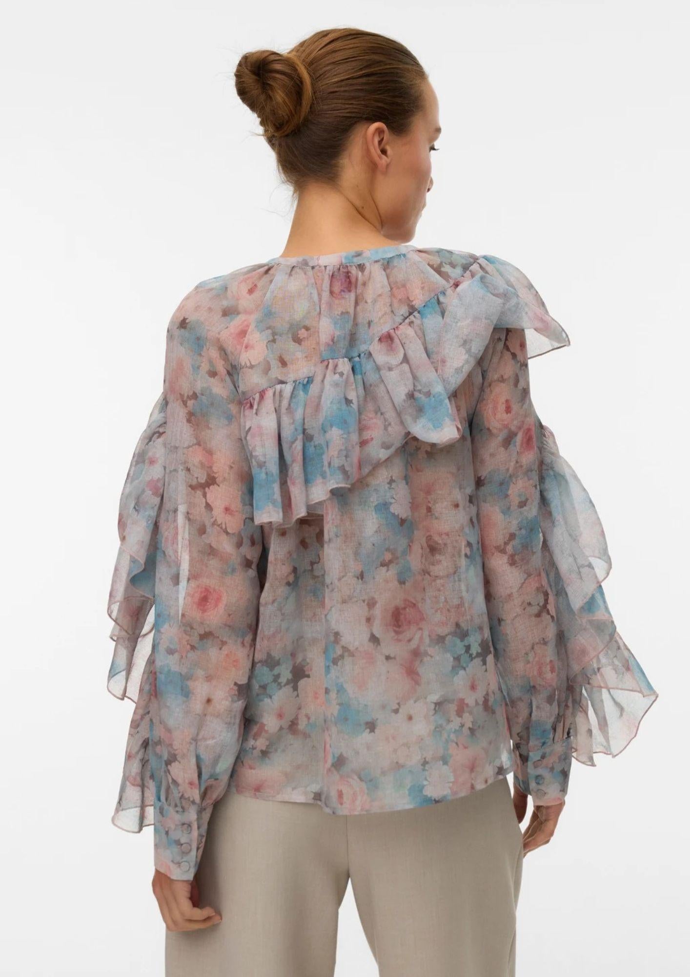 Vero Moda Camicia Donna Sabrina Beige fantasia 10343817 Brown VERO MODA 