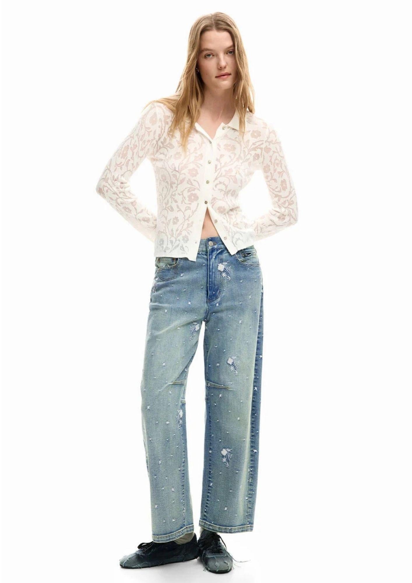 Desigual Jeans Donna Denimshine Blu Denim Chiaro 26SWDD36 5053 DESIGUAL 