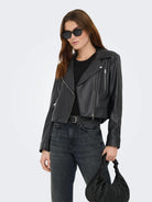 Only Giacca Biker Donna Nero Onlcarmen 15361396 Black ONLY 
