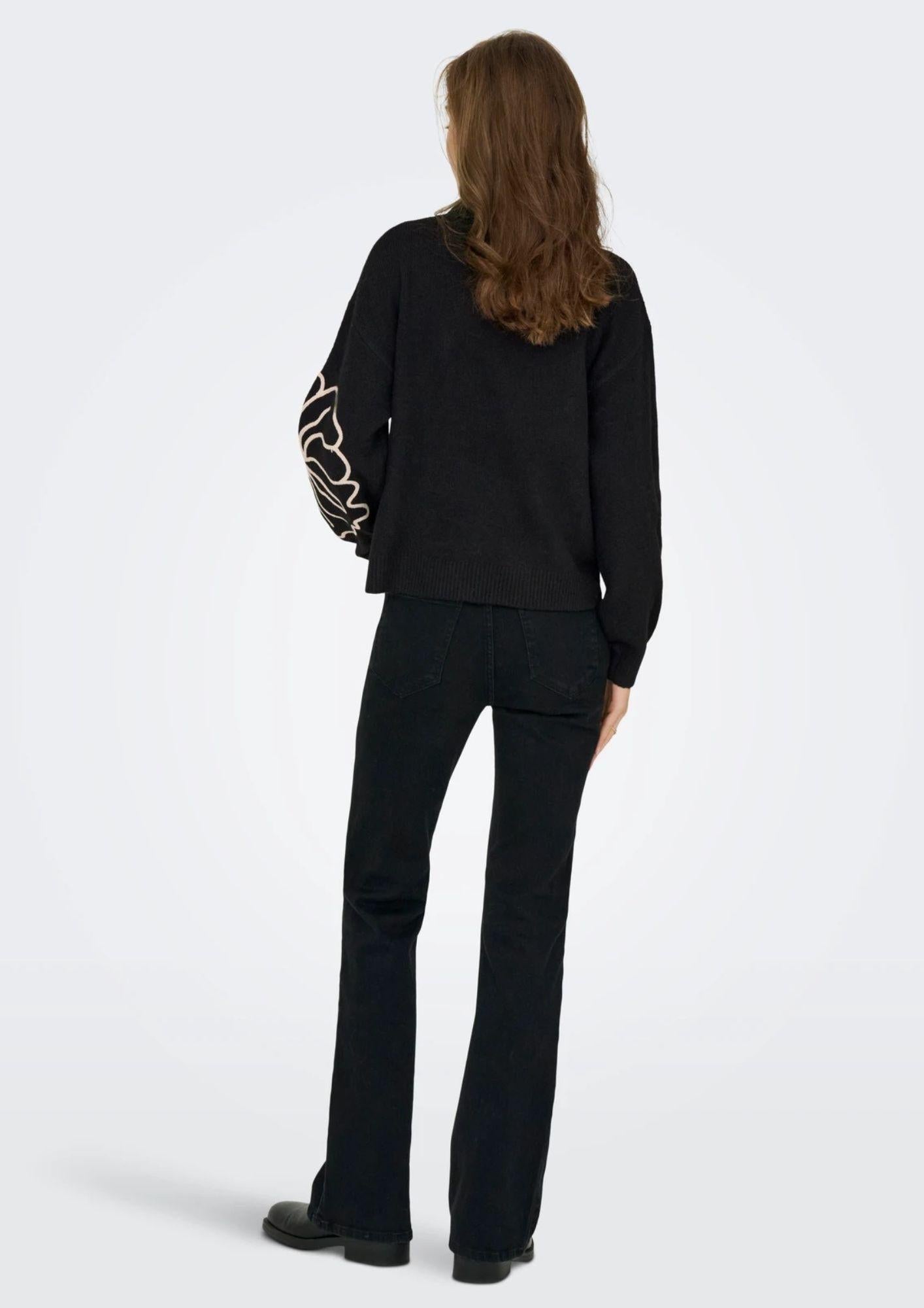Jacqueline De Yong Pullover Donna Jella Nera 15344518 Black W. CEMENT JACQUELINE DE YONG 