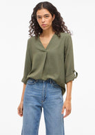 Vila Top Donna Vijosa Verde 14102906 Olivine VILA 