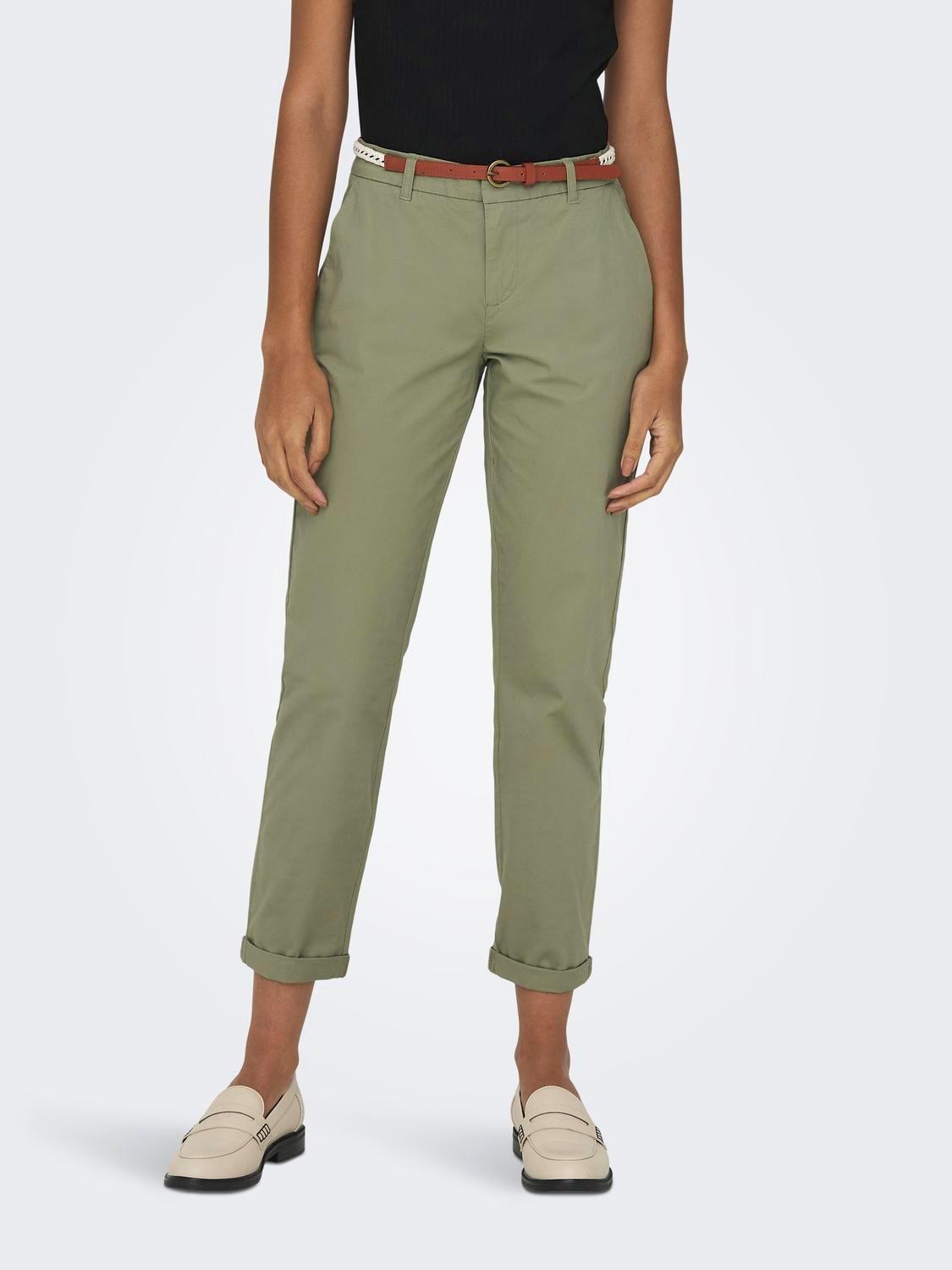 Only Pantalone Donna Biana Verde Oliva 15218519 Smokey Olive ONLY 