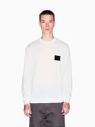 Armani Exchange Maglione girocollo con patch Uomo Bianco XM001329 AF11982 U0009 ARMANI EXCHANGE 