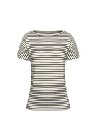 Emme Marella T-Shirt Donna Emmfervida Bianca Righe Blu 2615971021200 007 EMME MARELLA 