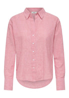 Jacqueline De Yong Camicia Donna Mila Corallo Righe Bianche 15345487 Calypso Coral CLOUD DANCER JACQUELINE DE YONG 