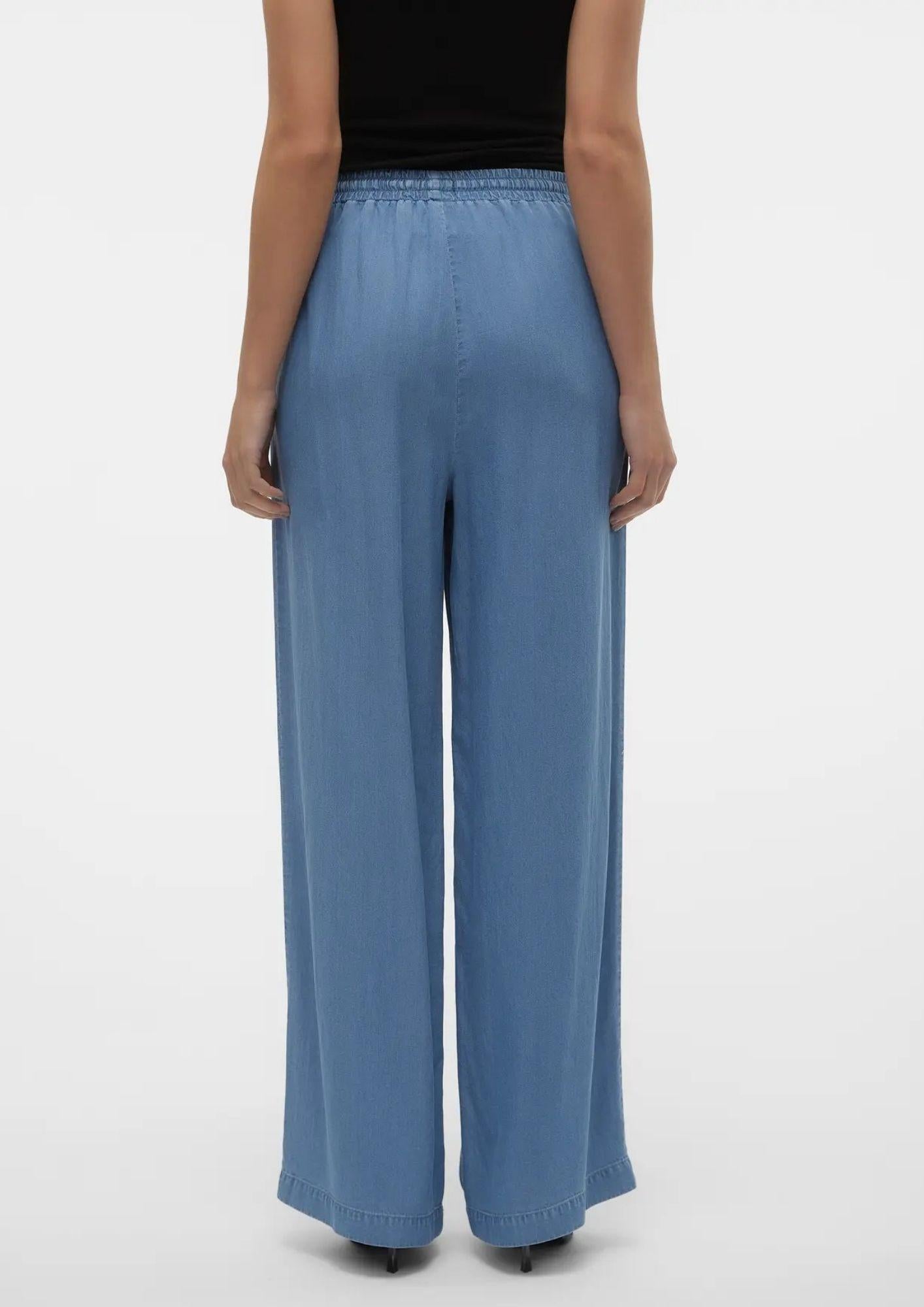 Vero Moda Pantalone Donna Bree Blu Medio Denim 10304898 Medium Blue Denim VERO MODA 